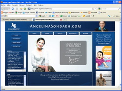 Screenshot halaman depan angelinasondakh.com