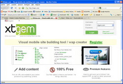 Screenshot halaman depan xtgem.com