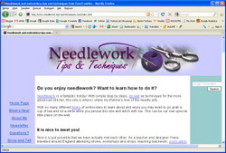 Snapshot halaman depan Needlework