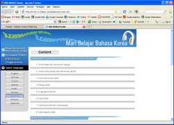 Snapshot halaman depan KBS World Radio